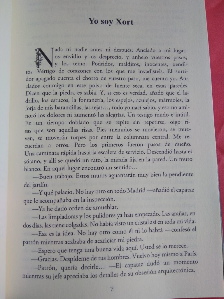 Primera pagina de la novela